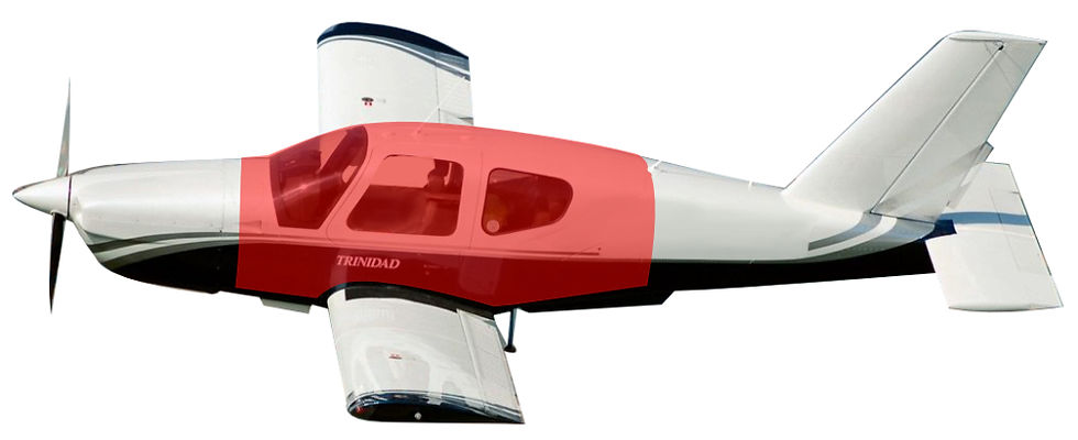 Tobago TB9/10/20 Touring cockpit cover in Stratus Silver