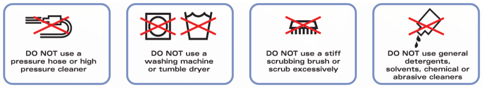 cover care symbols