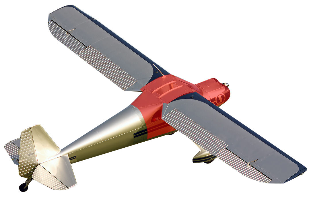 Luscombe Cockpit & Engine Cover in Stratus Touring Silver