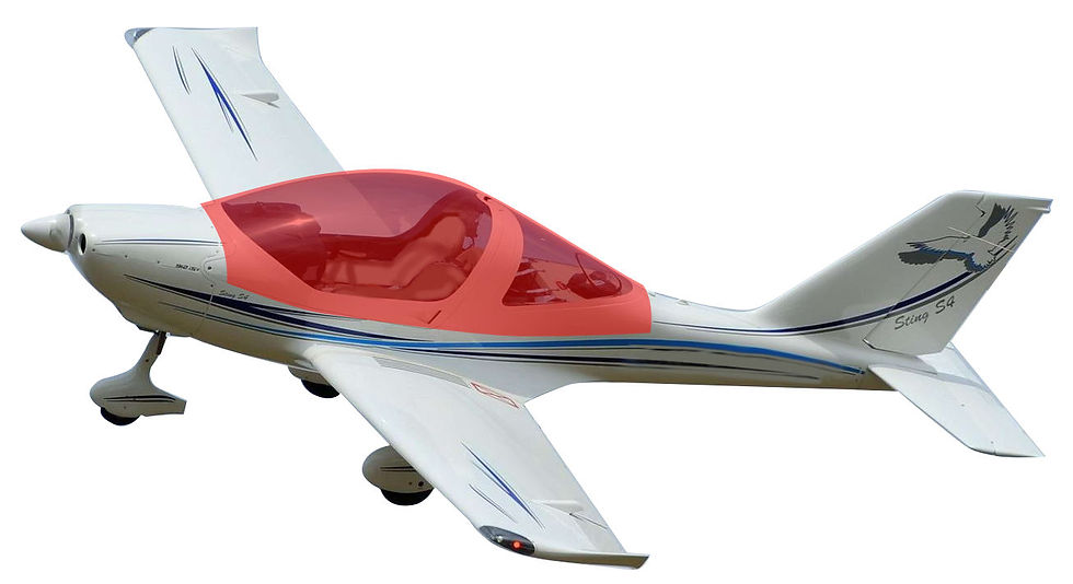 Thumbnail: Sting Carbon Cockpit Cover in Stratus Touring Silver (Short cut)