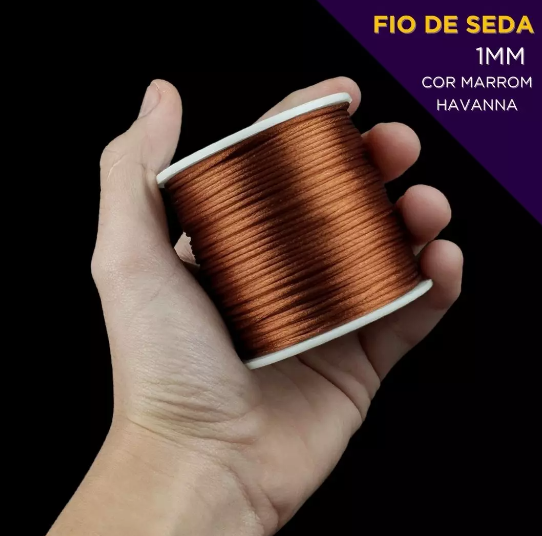 Miniatura: 104c - Fio de Seda por Metro 1mm - 1 metro