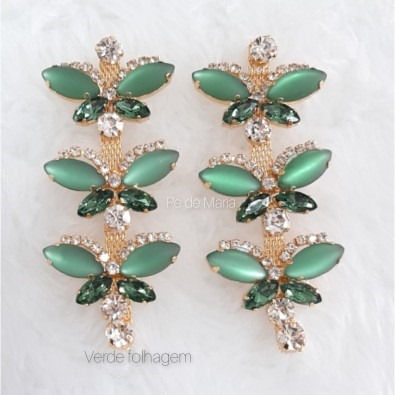 Miniatura: 414b - Borboleta lateral delicada banhada a ouro - par