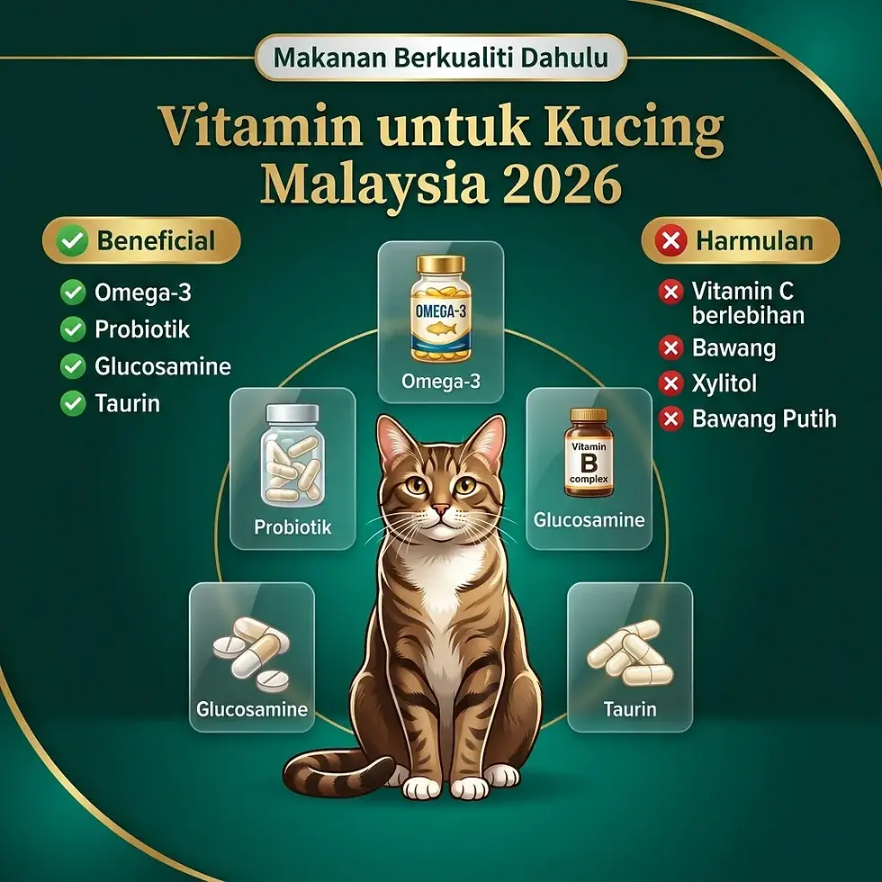 Vitamin dan Simptom Kucing - Grid Rujukan