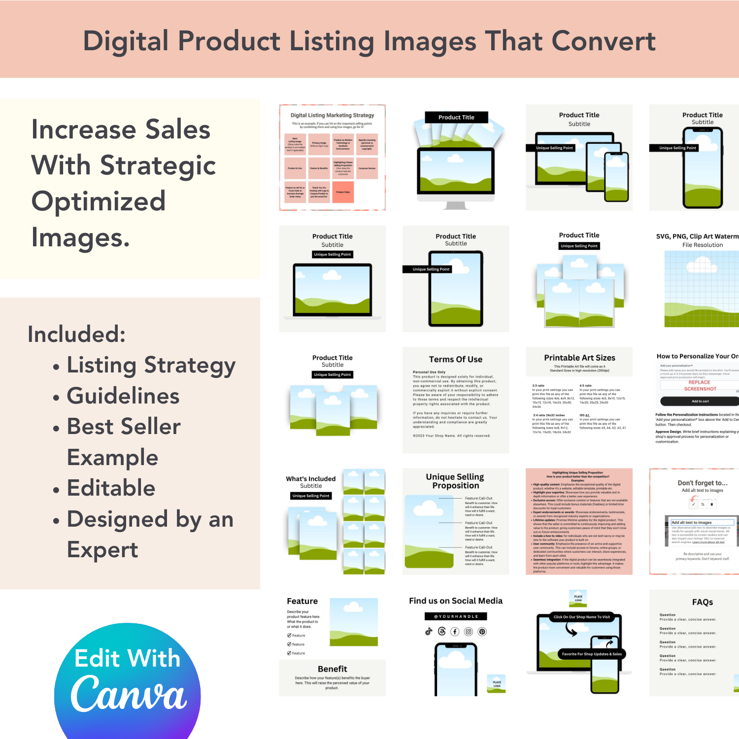 Digital Product Listing Images That Convert