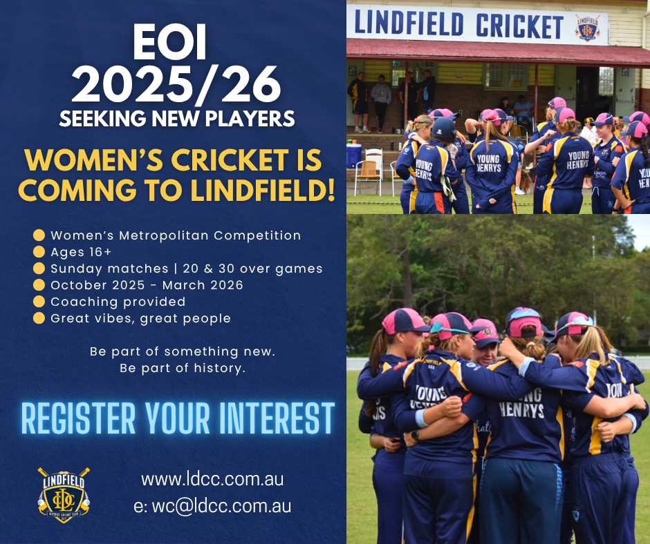 Women's Cricket is coming to Lindfield!