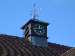 Village hall clock tower