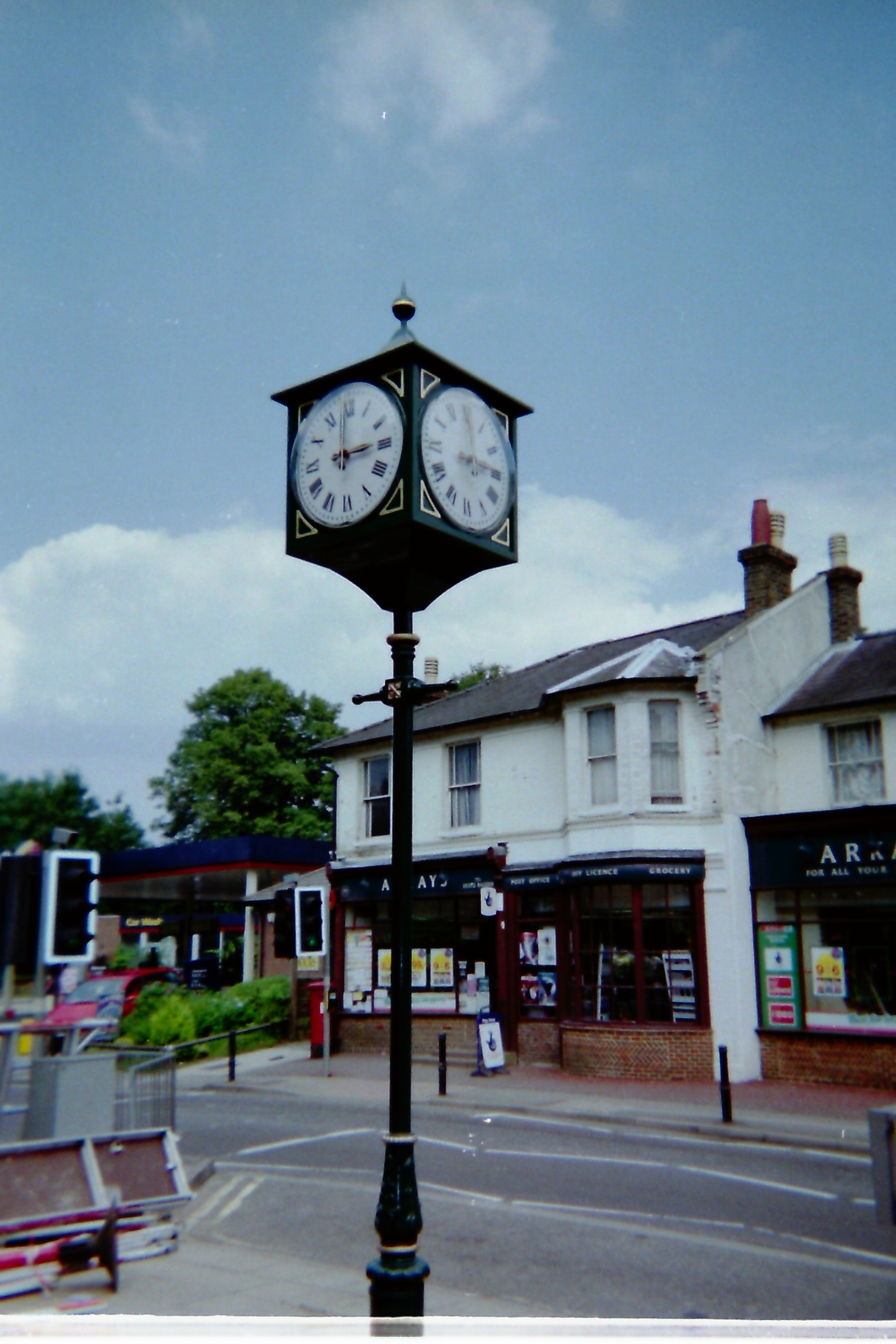 Four sided Pillar Clock