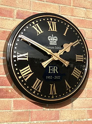 Large mains powered outdoor clocks for gardens, playgrounds, buildings