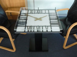 Square clock table