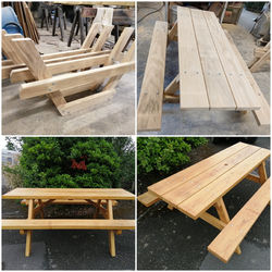 Woodland picnic table