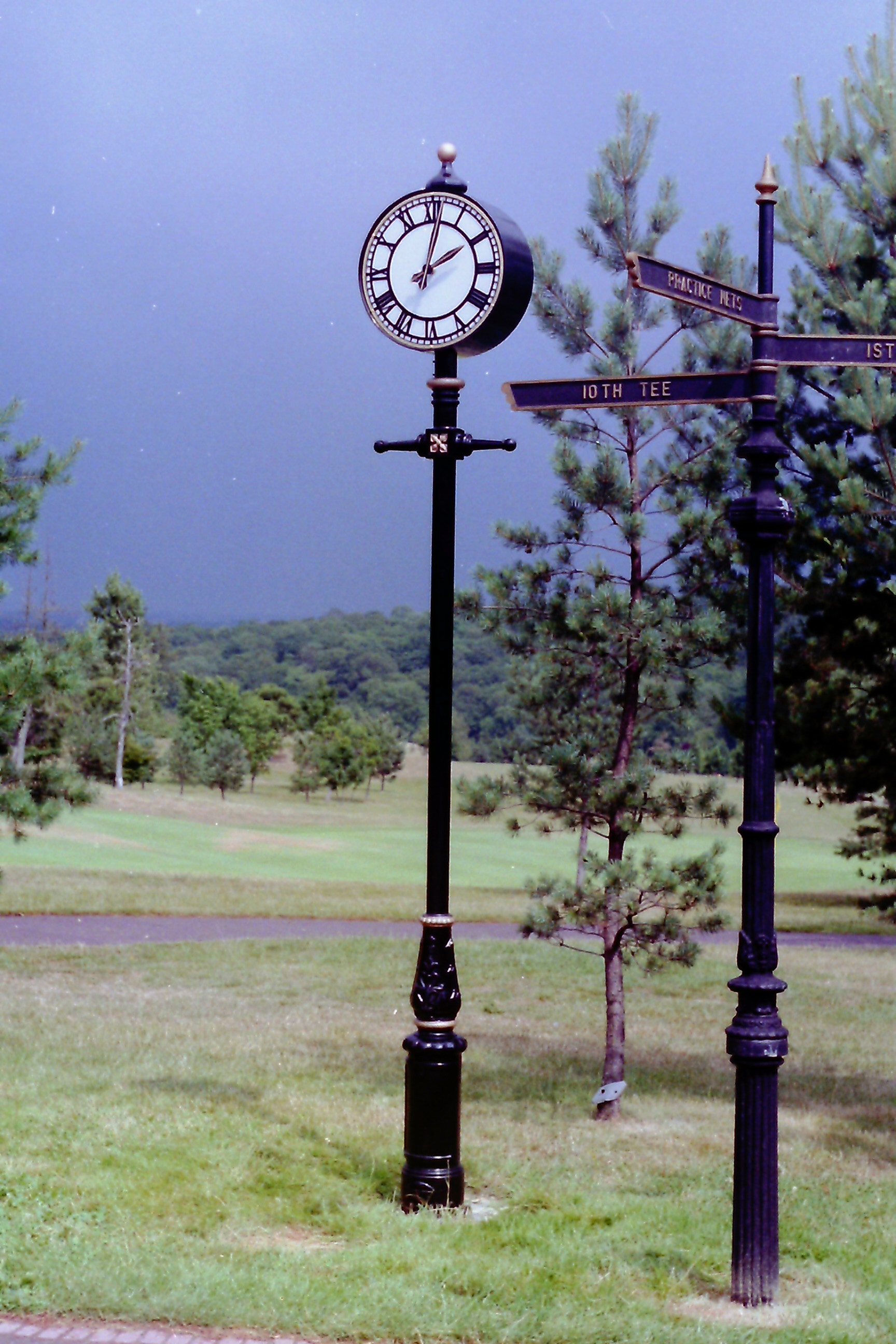 Double Sided Pillar Clock