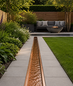 Copper water rill