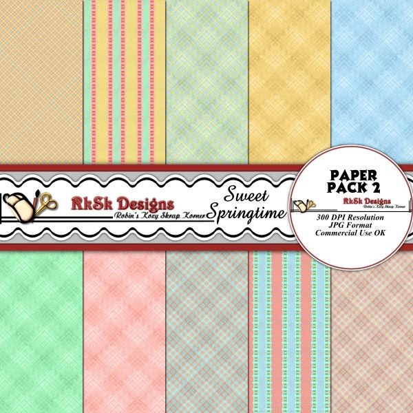 Thumbnail: Sweet Springtime Digital Scrapbooking Kit