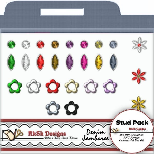 Thumbnail: Denim Jamboree Digital Scrapbooking Kit