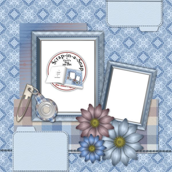 Thumbnail: Satin Stitches Digital Scrapbooking Kit
