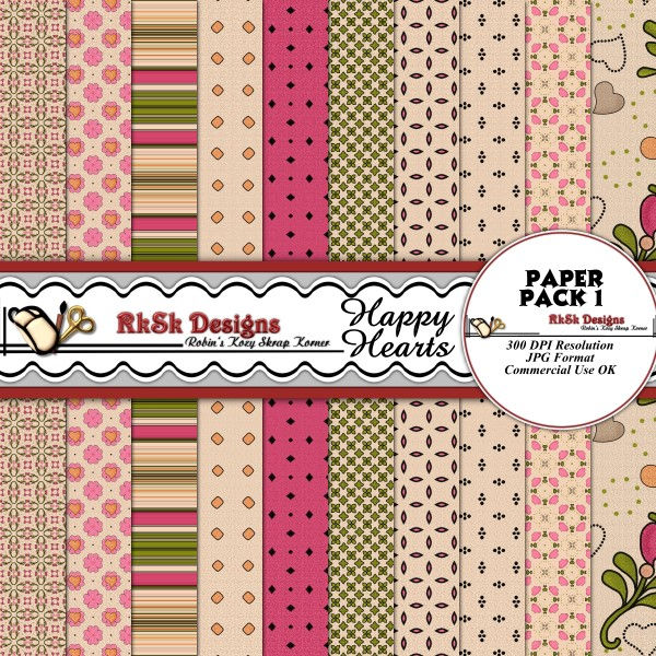 Thumbnail: Happy Hearts Scrapbooking Kit