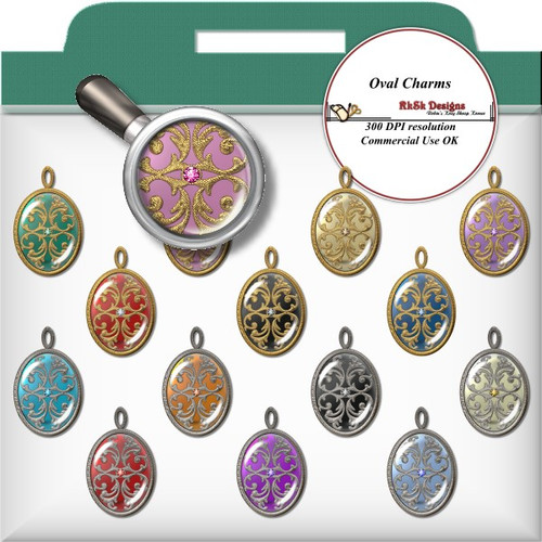 Oval Charms Scrapbooking Kit