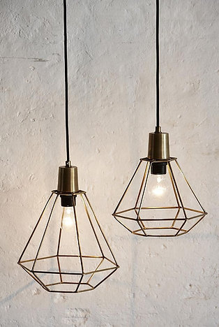 Lámpara acero geométrica