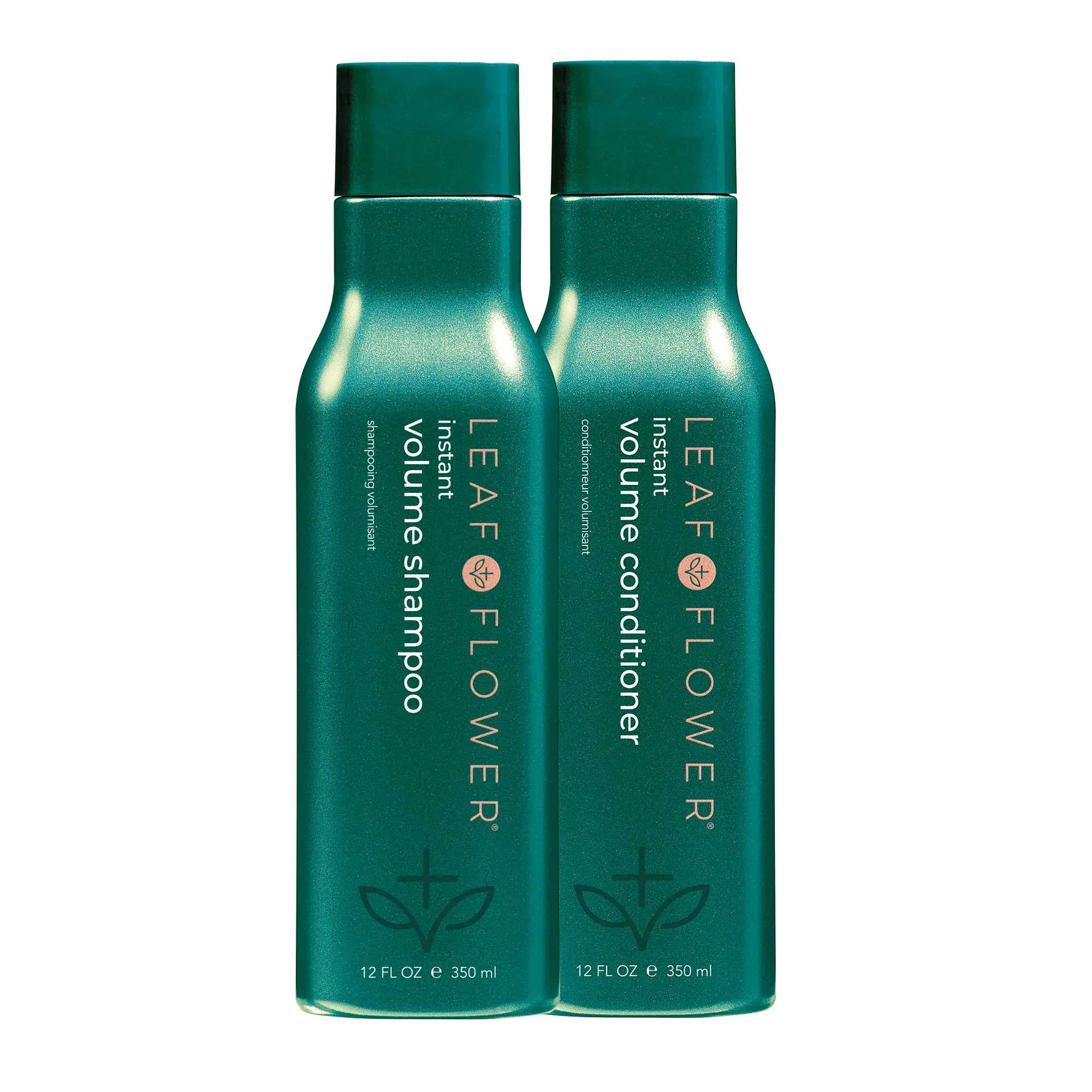 Leaf & Flower Instant Volume Shampoo & Conditioner 12 oz Duo, Beige