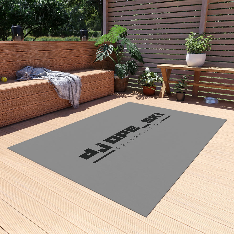 Thumbnail: Stylish Outdoor Rug with DJ OPE_SKI Design - Perfect for Events & Gatherings