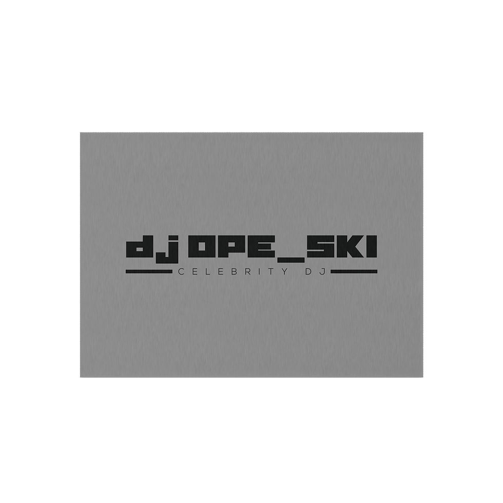 Thumbnail: Stylish Outdoor Rug with DJ OPE_SKI Design - Perfect for Events & Gatherings