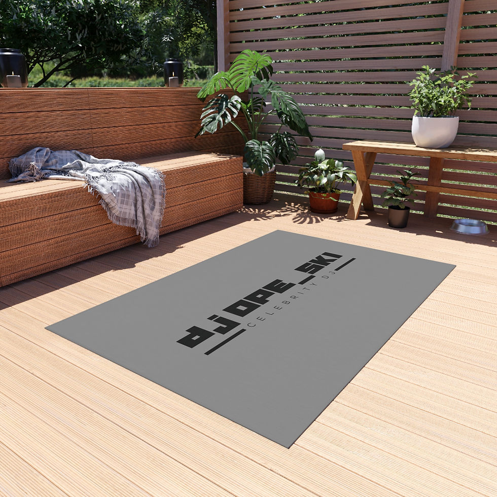 Thumbnail: Stylish Outdoor Rug with DJ OPE_SKI Design - Perfect for Events & Gatherings
