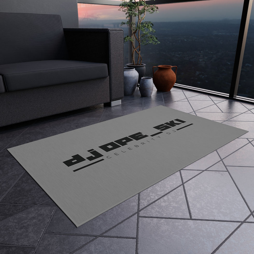 Thumbnail: Stylish Outdoor Rug with DJ OPE_SKI Design - Perfect for Events & Gatherings