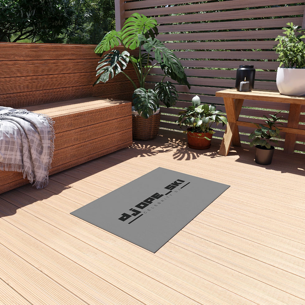Thumbnail: Stylish Outdoor Rug with DJ OPE_SKI Design - Perfect for Events & Gatherings