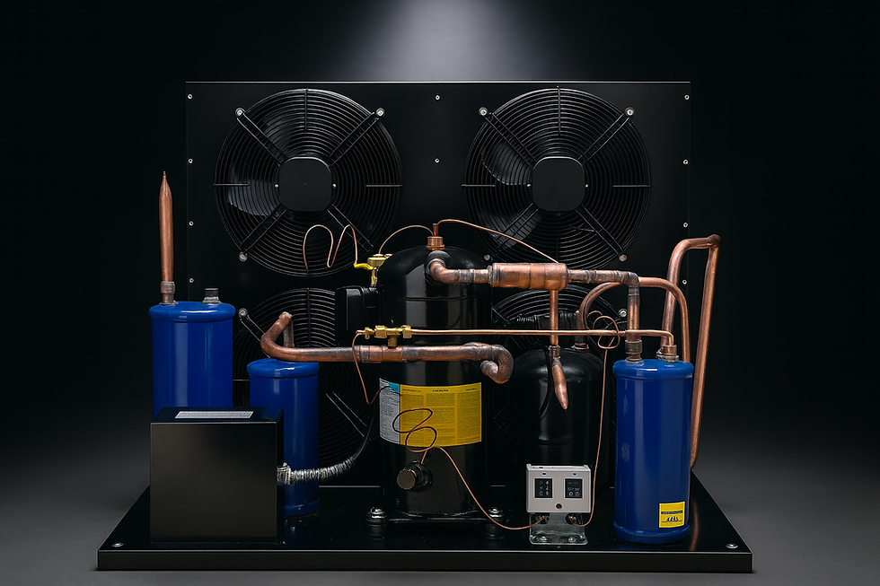 Thumbnail: Outdoor QTYF45E7G-Q100 Scroll Low Temp Condensing Unit 7 HP 3PH/220V, R404A