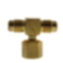 SF9603--TEE BRASS, 1/4"M. FLARE X 1/4" M. FLARE X F. FLARE ON BRANCH
