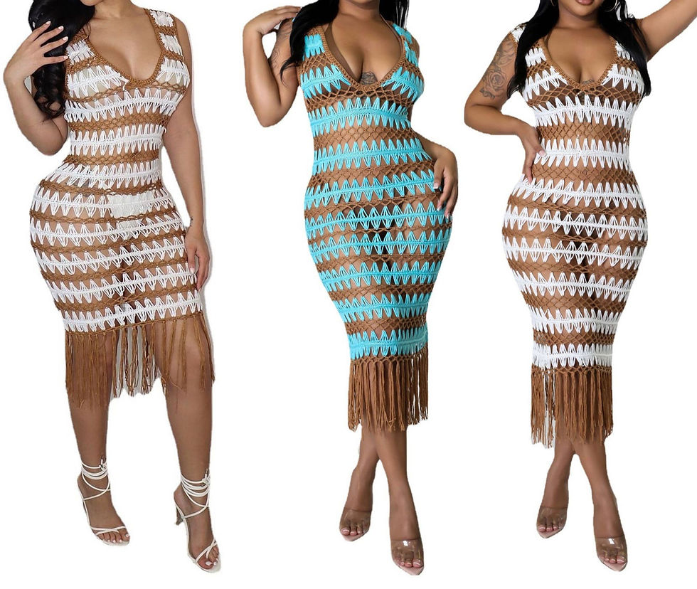 V Neck See Through Mesh Maxi Dress for Women Sleeveless Sexy Tassel Fit