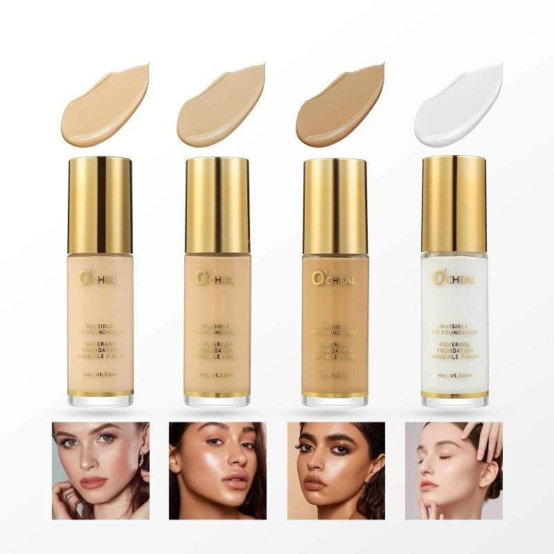 Waterproof Liquid Foundation Oil Free Adjustable Temperature Full Cover