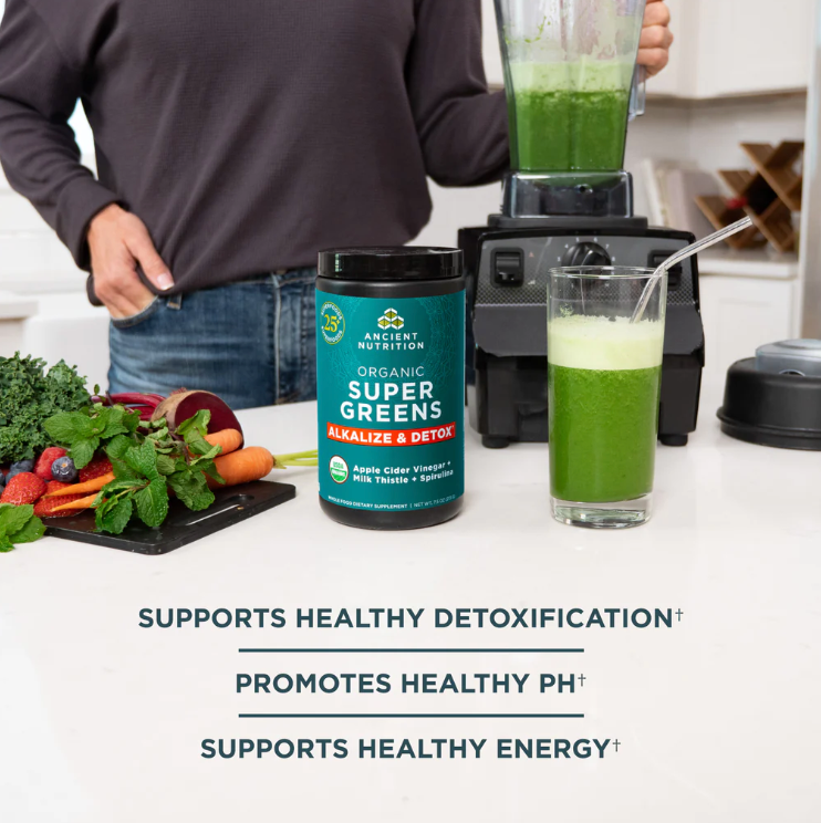 Thumbnail: Organic SuperGreens Alkalize & Detox - Powder (25 servings)