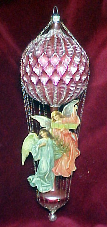 #5511-002 - Wire Wrapped Angel Ballon, Pink