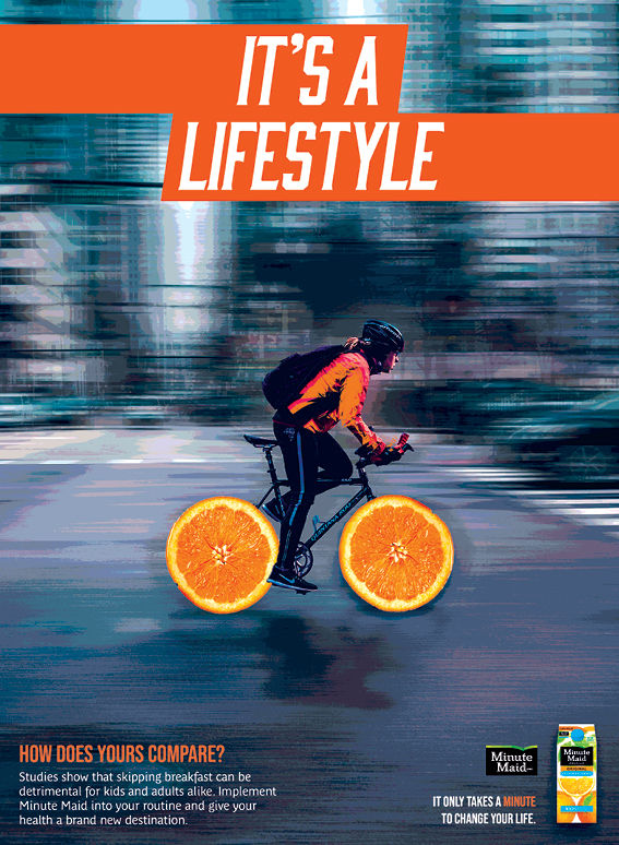 Minute Maid Magazine Ad - Bike