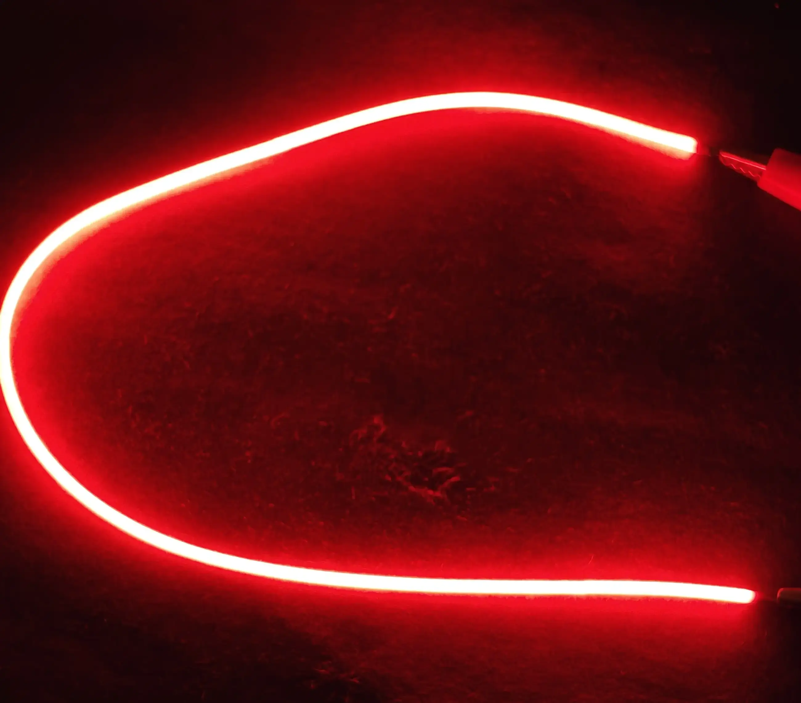 Red AUTABLES Flexible LED Filament Light 300mm 1.8mm Dia 3V Opp ends
