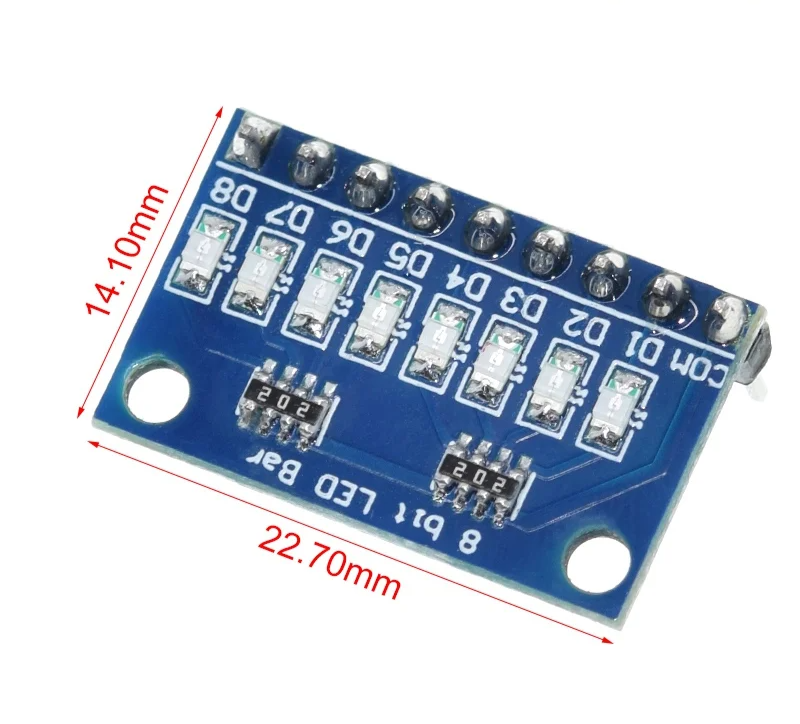 Thumbnail: DIY 8 Bit LED Indicator Blue & Red 5V 3.3V Anode / Cathode LED Indicator ARDUINO