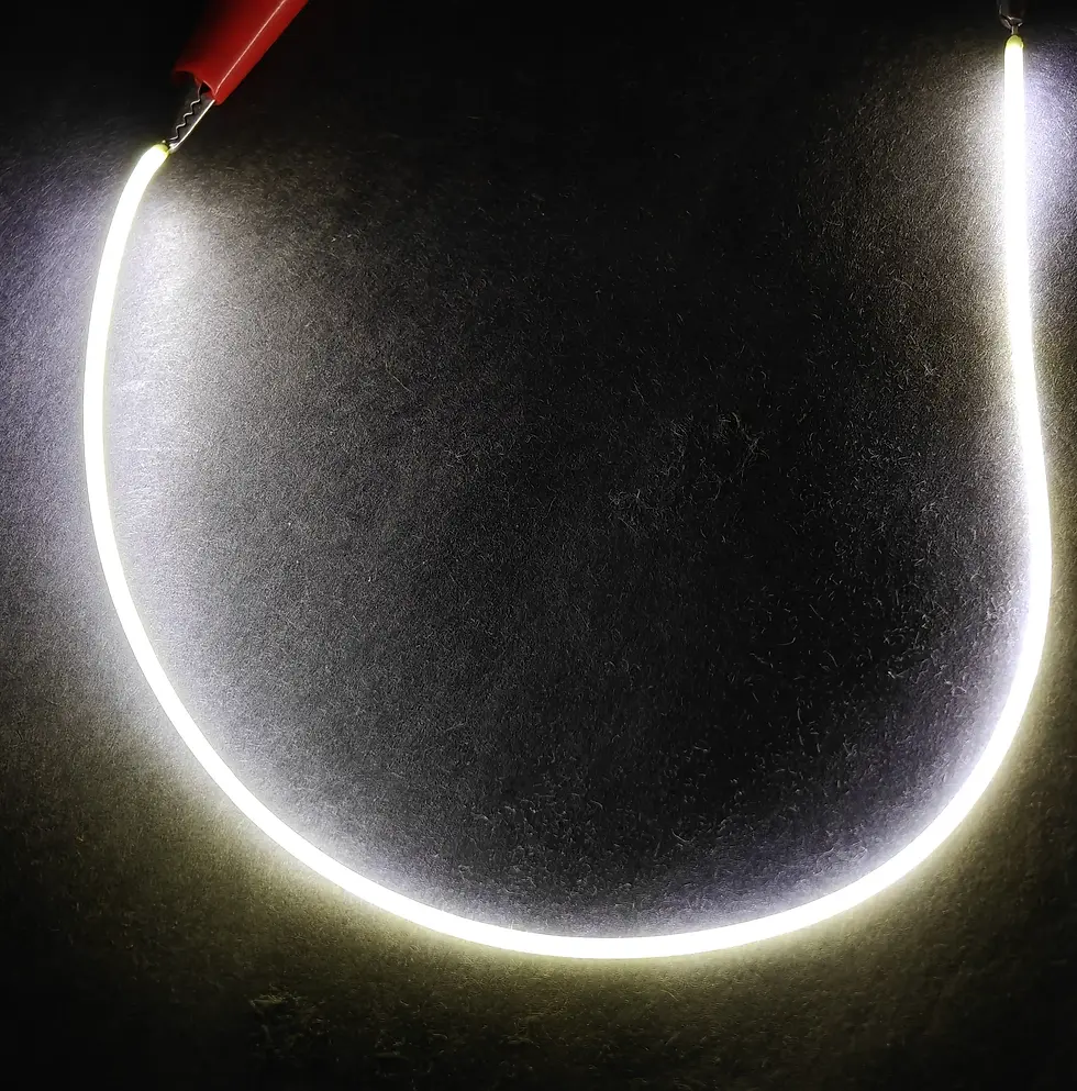 6500K White AUTABLES Flexible LED Filament Light 300mm 1.8mm Dia 3V Opp ends