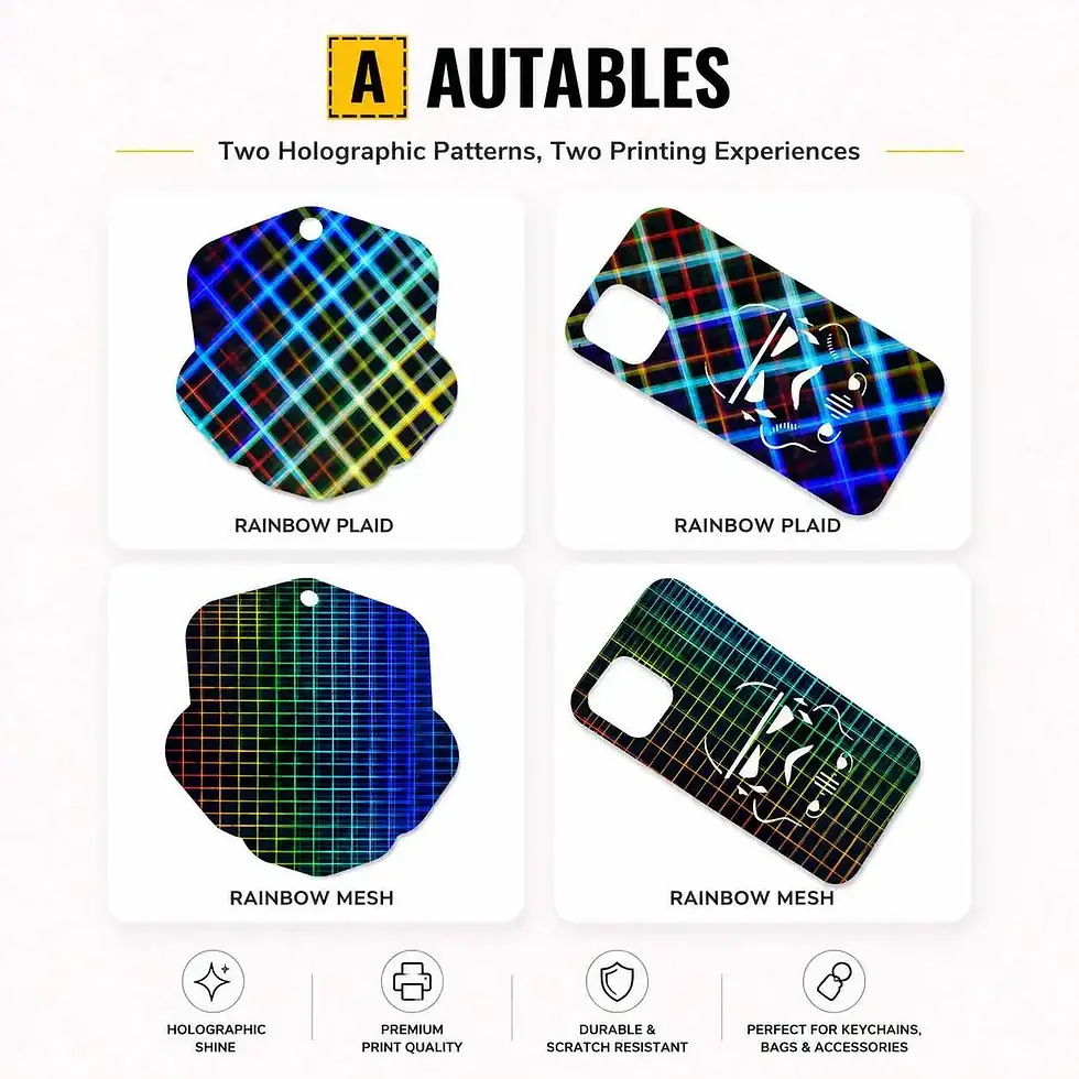 Thumbnail: Rainbow mesh+Plaid_Dual-Sided_Build Plate for Bambu Lab X1/X1C/X1E/P1P/P1S/A1