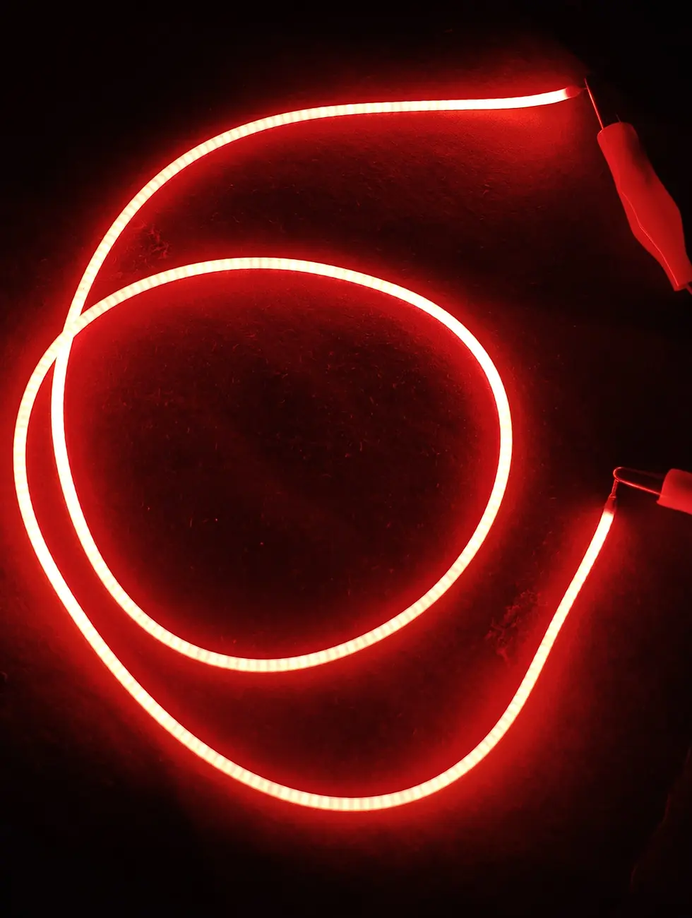 Autables Red Flexible LED Filament Light–1.8mmDia 24V 600mm opp ends