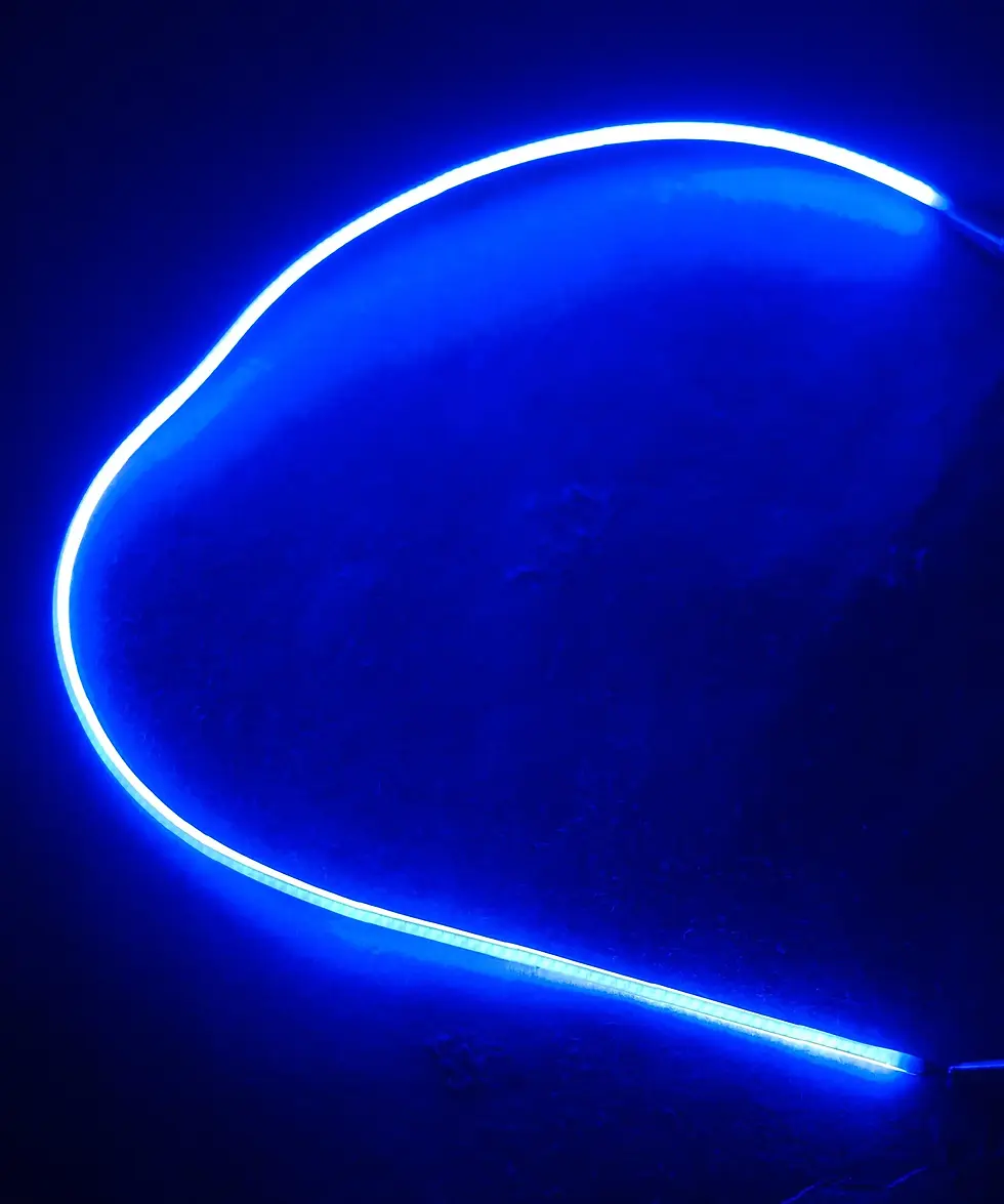 Autables Blue Flexible LED Filament Light–1.8mm Dia 3V 255mm opp ends