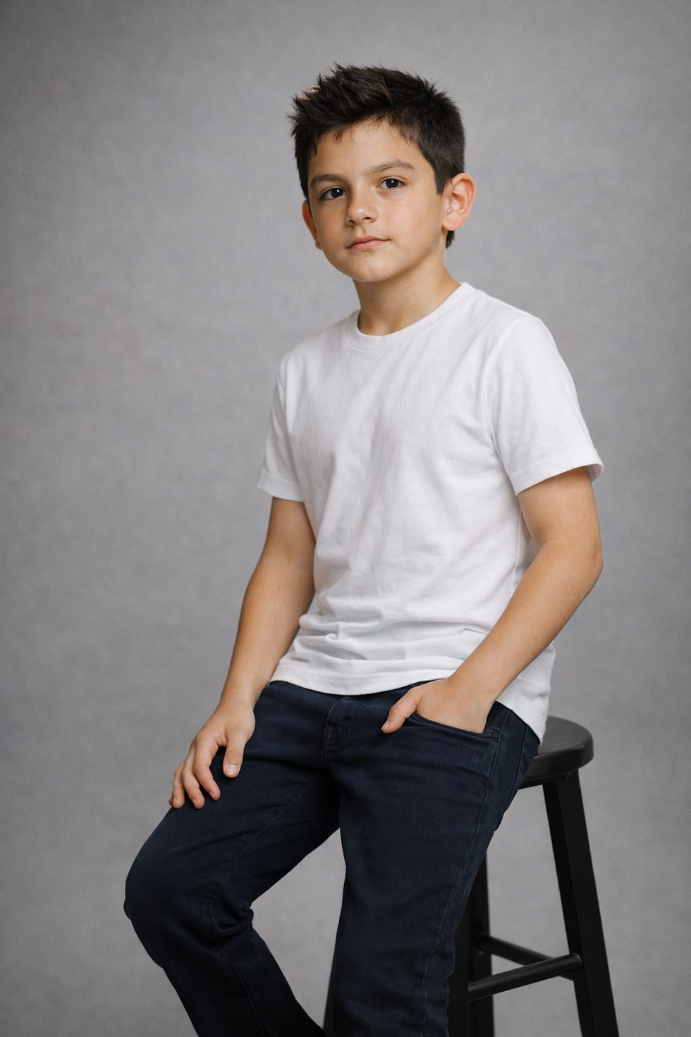 Miniatura: Niño con polo sublimable jersey spun 30/1 blanco