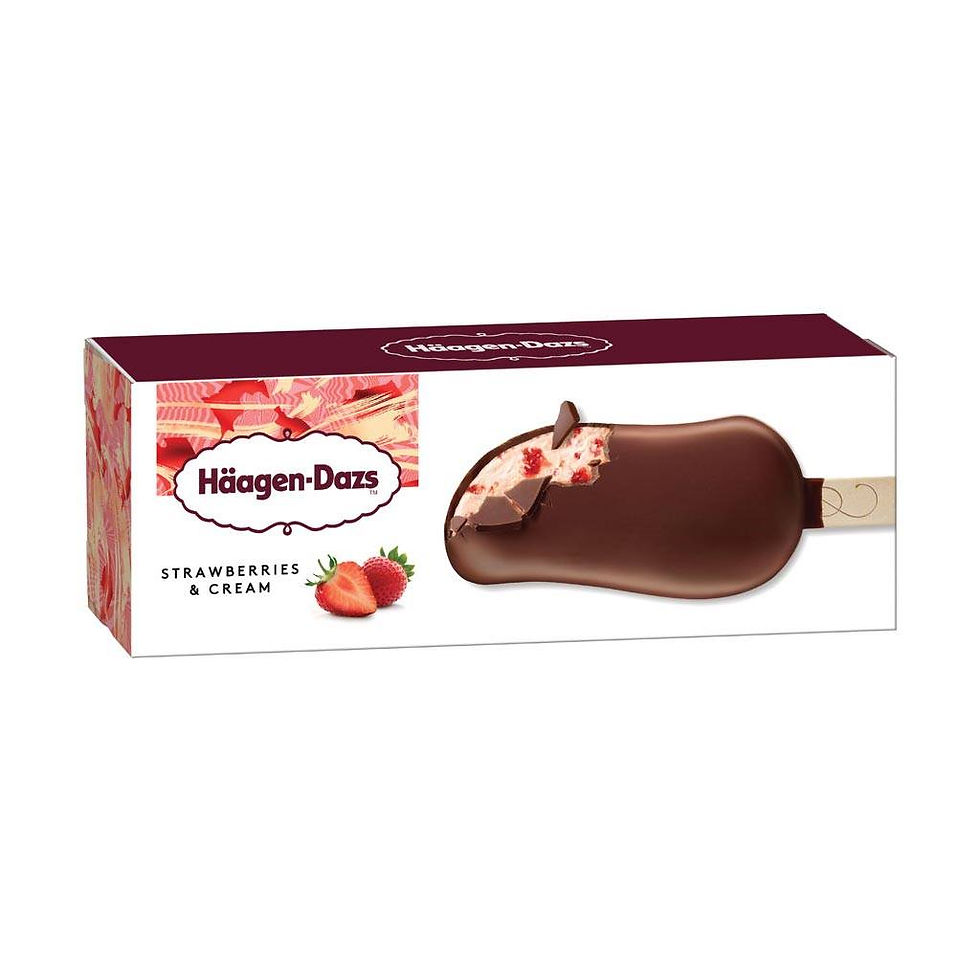 Paleta Strawberries and Cream Häagen Dazs