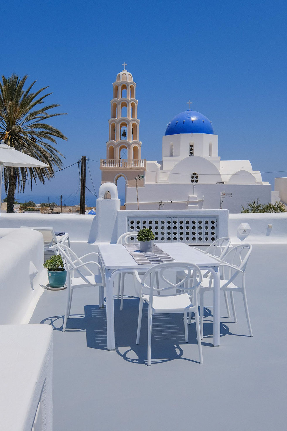 Santorini dome view