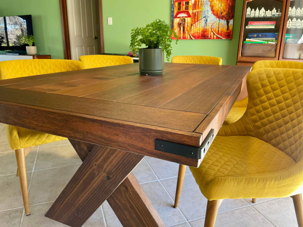 merbau  timber outdoor  table perth with cross legs