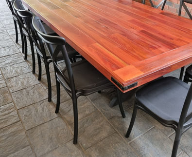 jarrah table wooden outdoor furniture perth