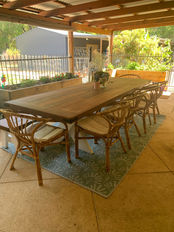 10 seater spotted gum table perth - outdoor timber furniture