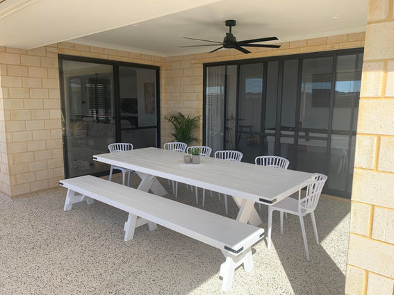 white wooden outdoor furniture perth - pine table