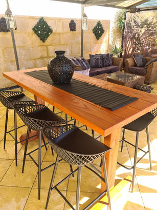outdoor bar tables perth timber legs