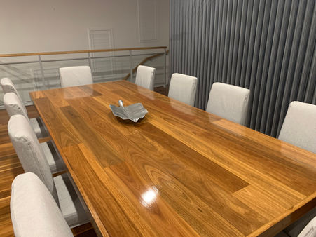 Indoor wooden table